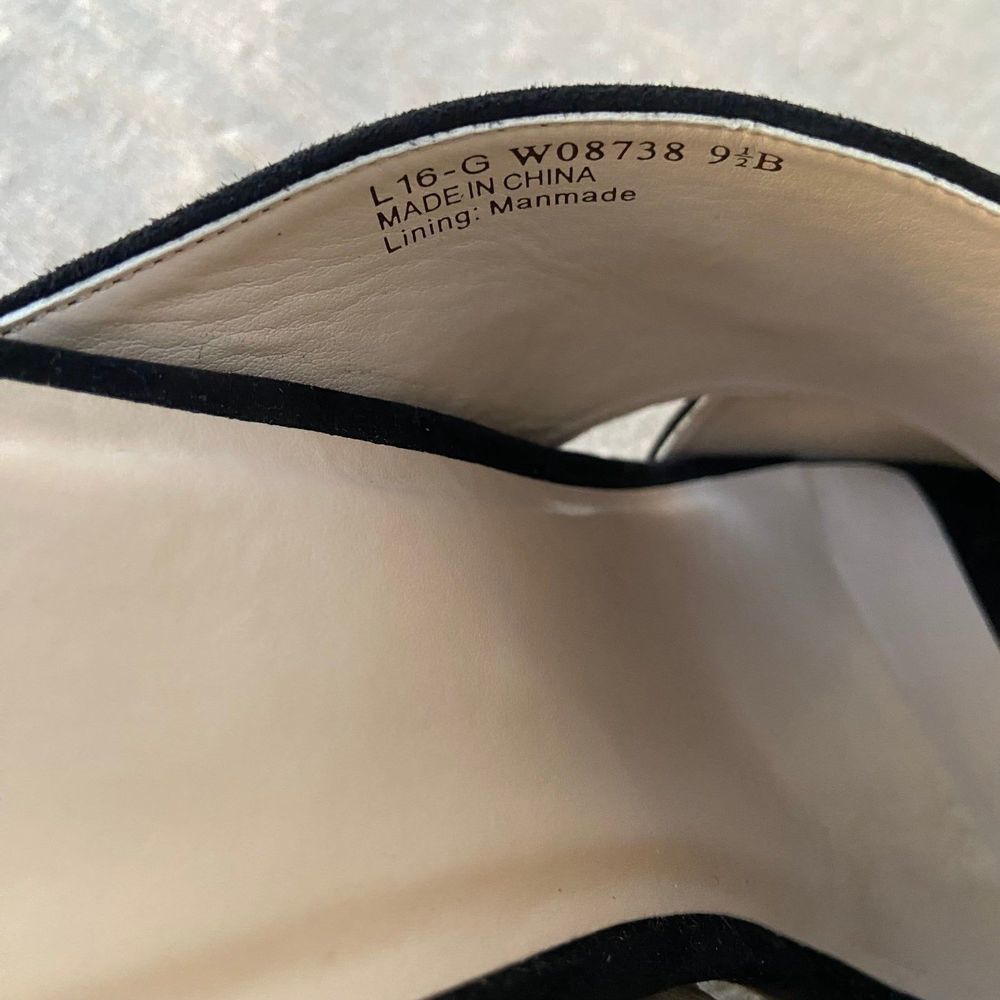 Cole Haan | Gabby Sandals Women's Size 9.5 B Black Suede Open Toe Casual Pump - Picture 3 of 12